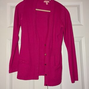 Lilly Pulitzer Hot Pink Cardigan with Pockets!